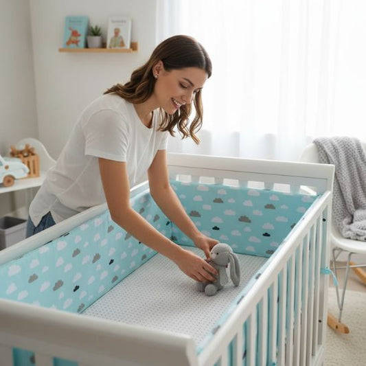 Tour de lit bébé garçon confortable pour lit à barreaux – Spot Bébé