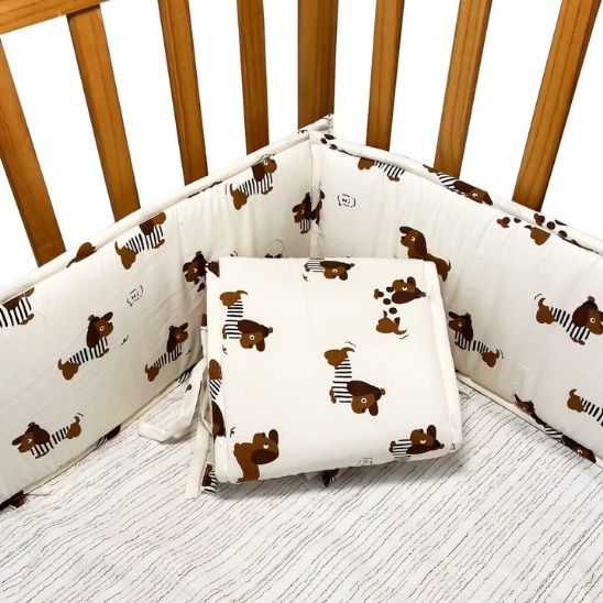 Tour de lit bébé thème explorateurs, rembourrage sécurisant – Spot Bébé™