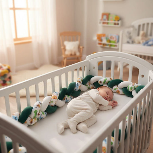 Tour de Lit bébé - Lucky vert jungle pour berceau