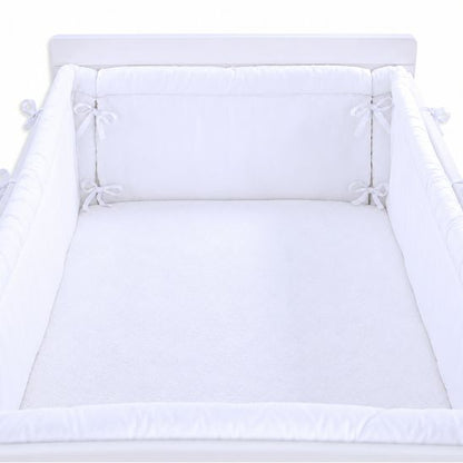 Attaches du tour de lit bébé Petit Prince blanc fixé au lit à barreaux