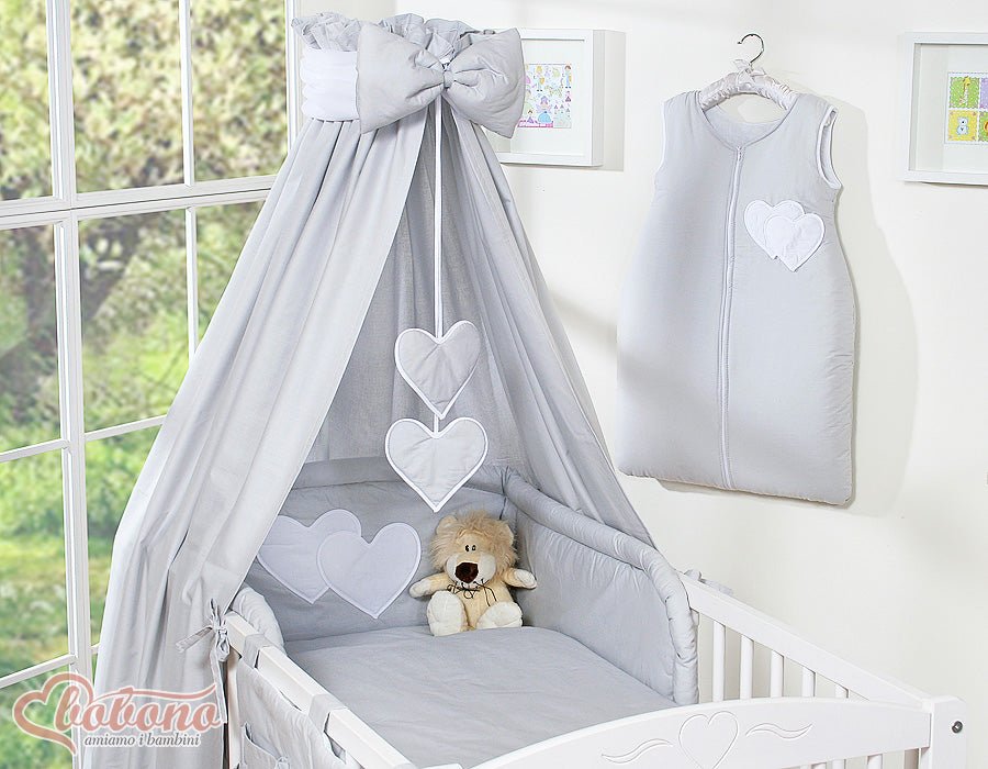 Tour de Lit Bébé Tresse – Bleu & Blanc en Velours Doux