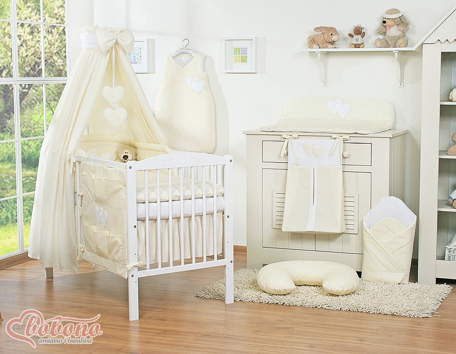 Tour de Lit Bébé Tresse – Bleu Douceur en Velours