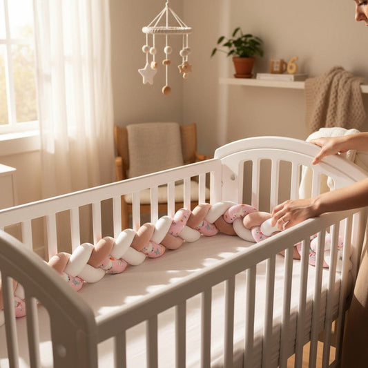Tour de lit bébé couronne doux et respirant pour berceau