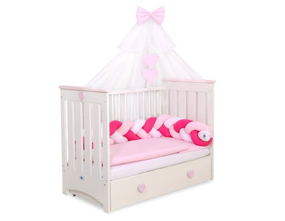 Tour de lit – Princesse rose et blanc