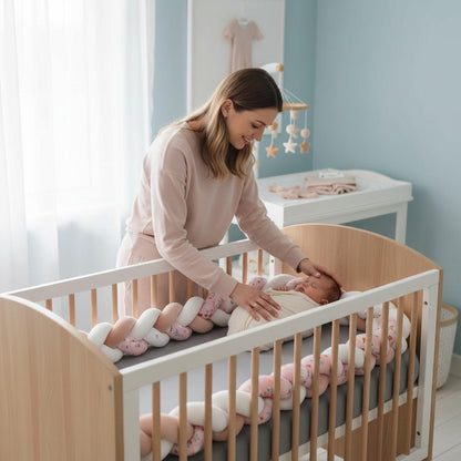 Tour de lit bébé couronne sécurisé pour nouveau-né