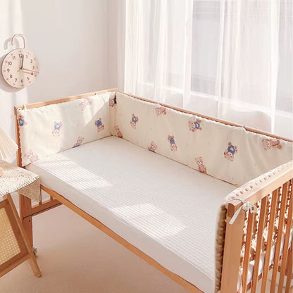 Tour de lit securitaire double face coton et velours doux respirant