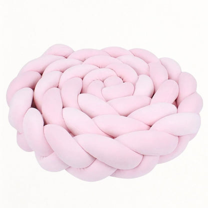 Tour de lit tresse rose pastel – Tresse de lit 3 brins pour bébé - Spot Bébé