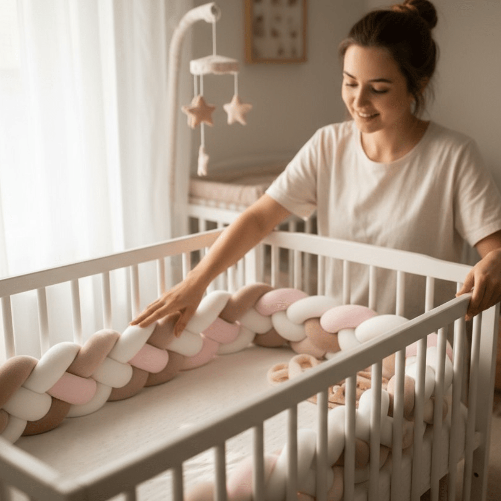 Tresse de lit terracotta pour chambre bébé – déco chaleureuse et cocooning