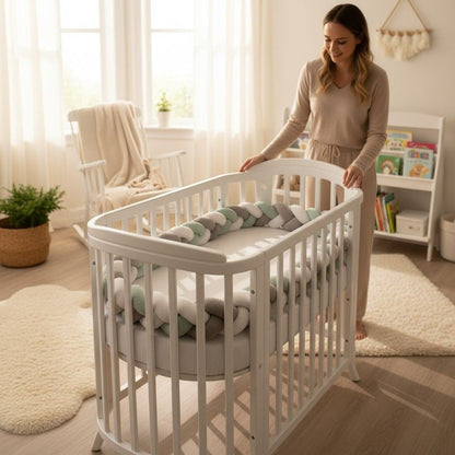 Tresse de lit bébé – attaches et finitions soignées, sécurité et confort