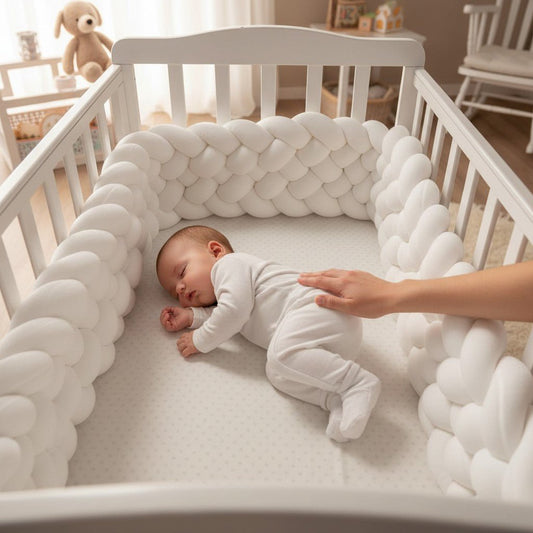 Tour de lit bébé tressé 6 brins CoconProtect pour berceau