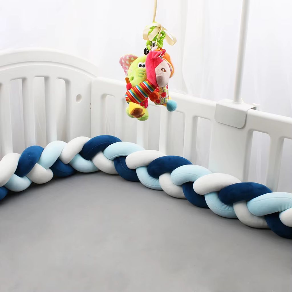 Tresse de Lit bébé - Bleu Doudou (3 Brins) - Spot Bébé