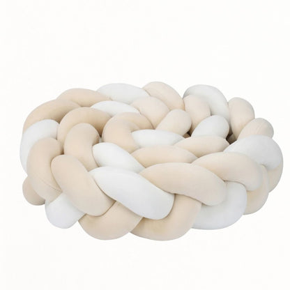 Tresse de lit bébé – Écru velours doux – 3 brins - Spot Bébé