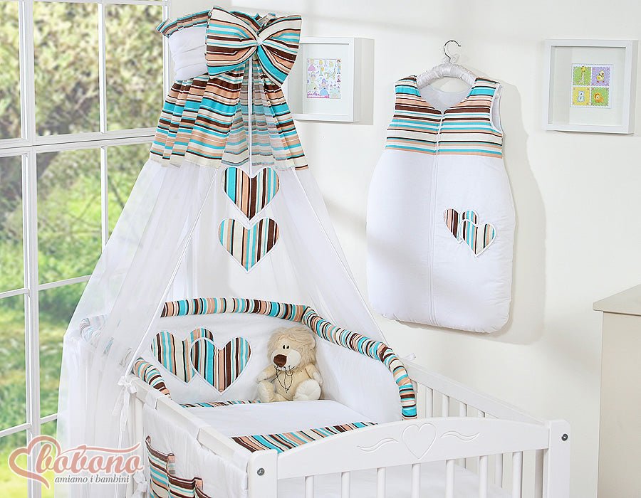 Tresse de lit bébé – Écru velours doux – 3 brins