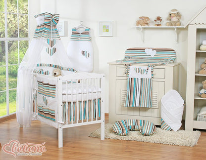 Tresse de lit bébé – Écru velours doux – 3 brins