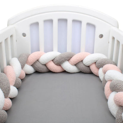 Tresse de lit bébé - multicolore rose gris blanc - Spot Bébé