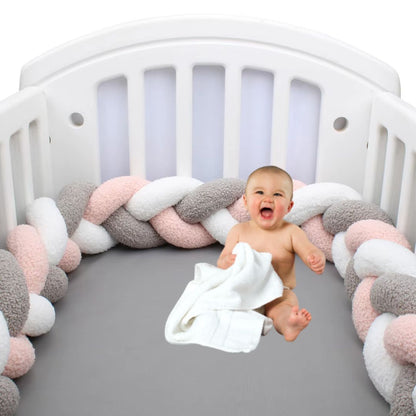 Tresse de lit bébé - multicolore rose gris blanc - Spot Bébé