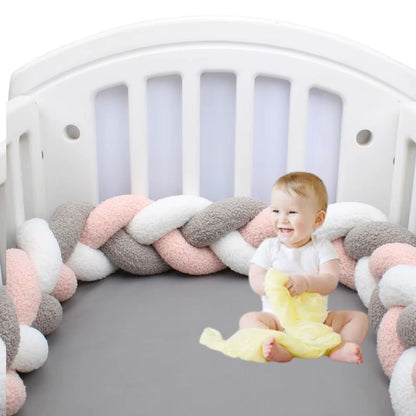 Tresse de lit bébé - multicolore rose gris blanc - Spot Bébé