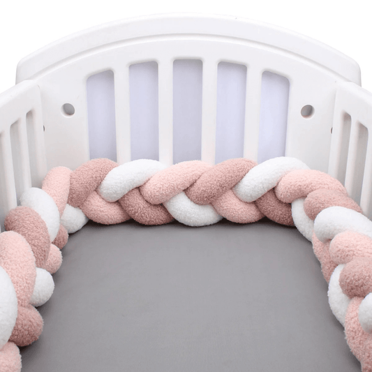 Tresse de Lit bébé - Rose et blanc fait à la main - Spot Bébé