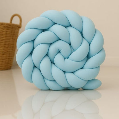 Tresse de lit bleu ciel pour bébé – tour de lit tressé sécurisant et décoratif