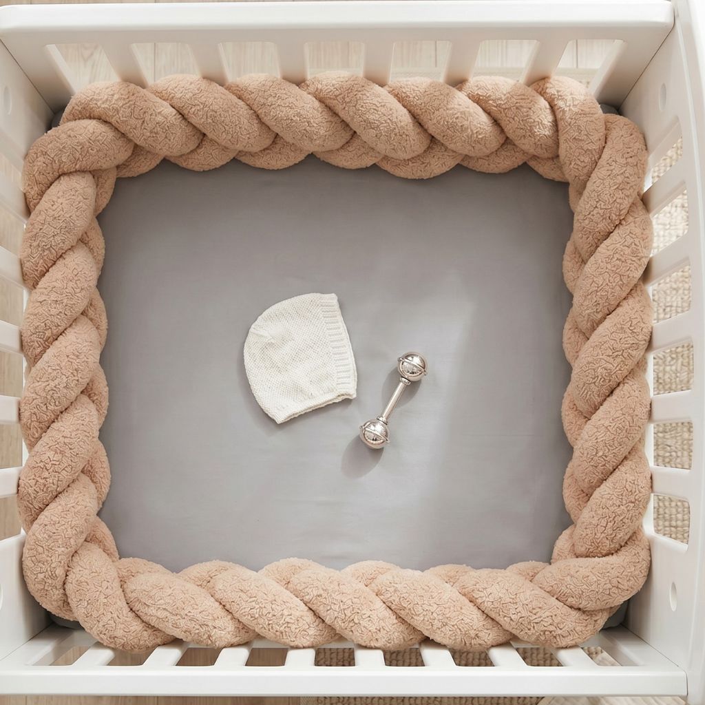 tresse de lit caramel vue générale berceau bébé