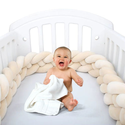 Tresse de lit – Écru velours – Tour de lit tressé 4 brins - Spot Bébé