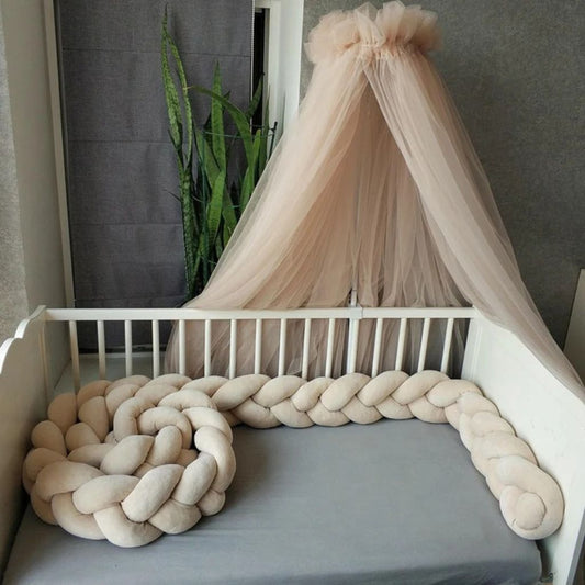 Tresse de lit – Écru velours – Tour de lit tressé 4 brins - Spot Bébé