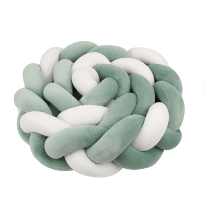 Tresse de lit - Vert sauge et blanc – Confort naturel et déco douce - Spot Bébé