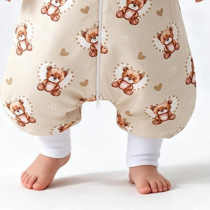 Turbulette chaude bébé détail jambes séparées et bords côtelés
