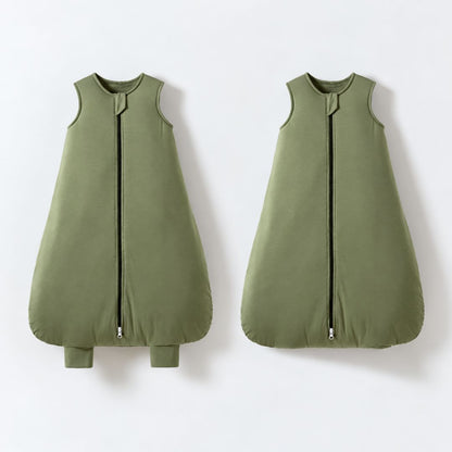 Les deux modes de la turbulette bambou : avec pieds et en gigoteuse