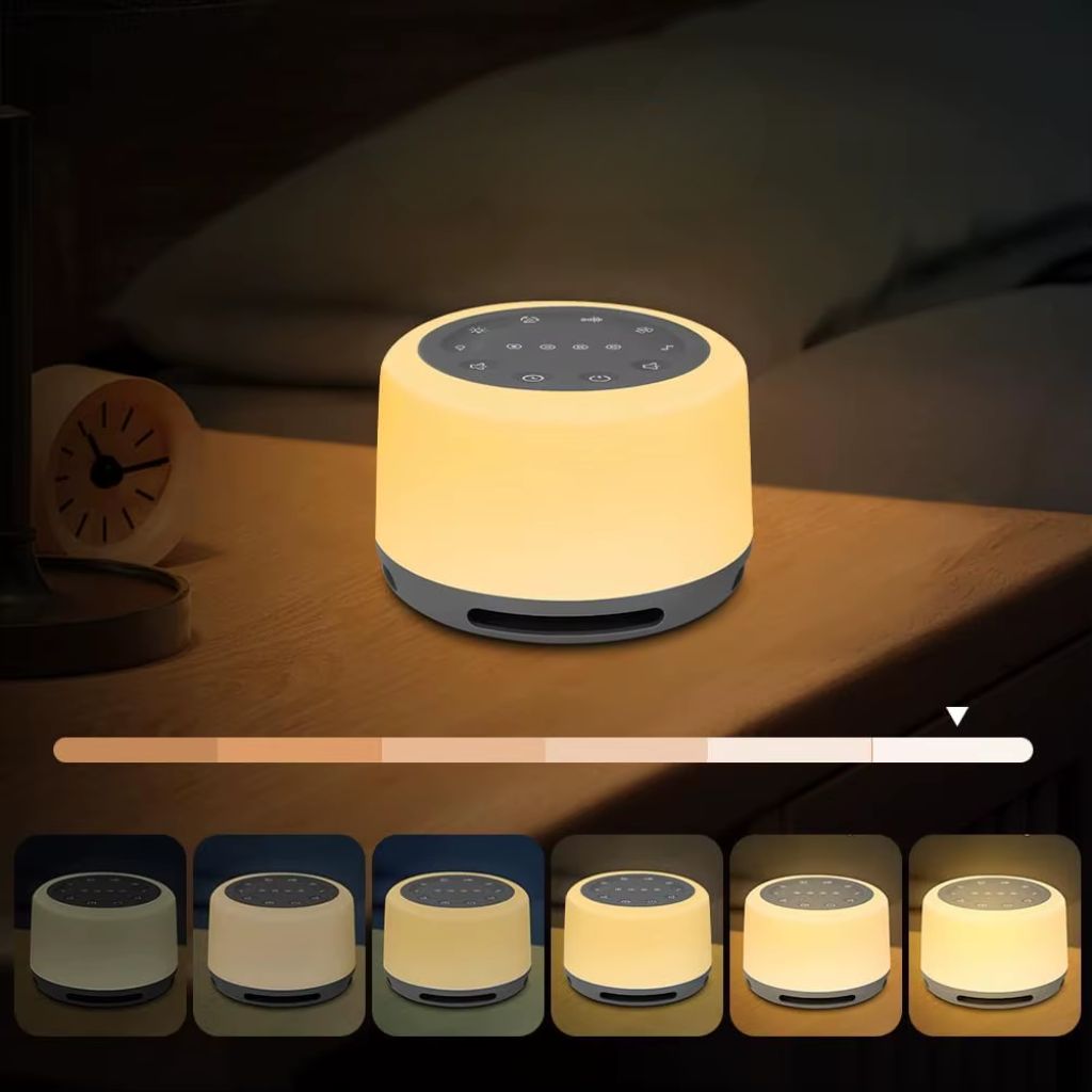 Veilleuse bébé multifonction avec bruit blanc, musique et minuteur