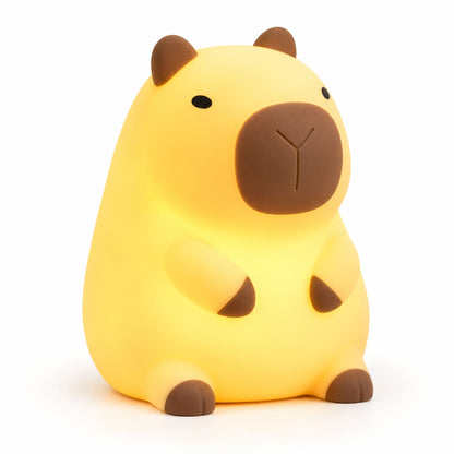 Veilleuse bébé capybara assis Noisette grand modèle 11 cm