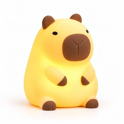 Veilleuse bébé capybara assis Noisette petit modèle 7,5 cm