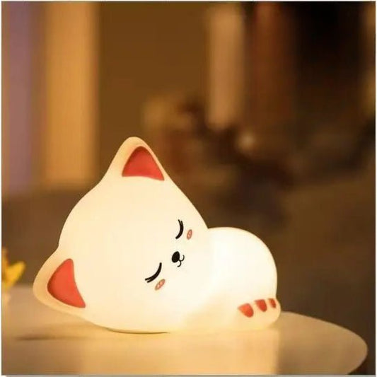 Cadeau naissance idéal : veilleuse bébé chat lumineuse