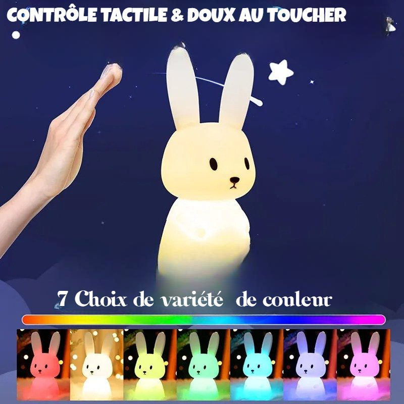 Veilleuse BEBE lapin en silicone pour chambre d'enfant - My choubidou time