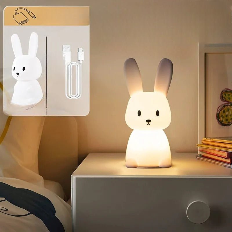 Veilleuse BEBE lapin en silicone pour chambre d'enfant - My choubidou time