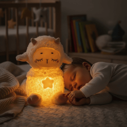 Peluche veilleuse musicale et lumineuse mouton au design mignon pour bébé