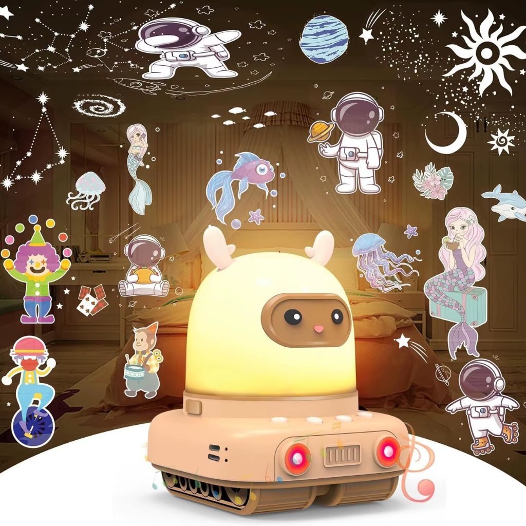 Veilleuse bébé verte 3 en 1 avec projection étoilée et musique Bluetooth – Spot Bébé