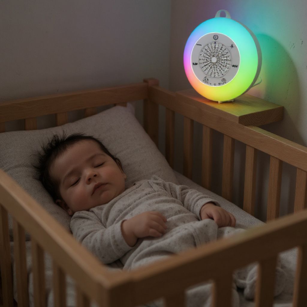 Veilleuse portable à LED et bruit blanc pour chambre bébé Spot Bébé