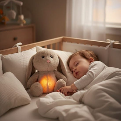 Veilleuse en peluche parfaite pour créer une ambiance rassurante dans la chambre bébé