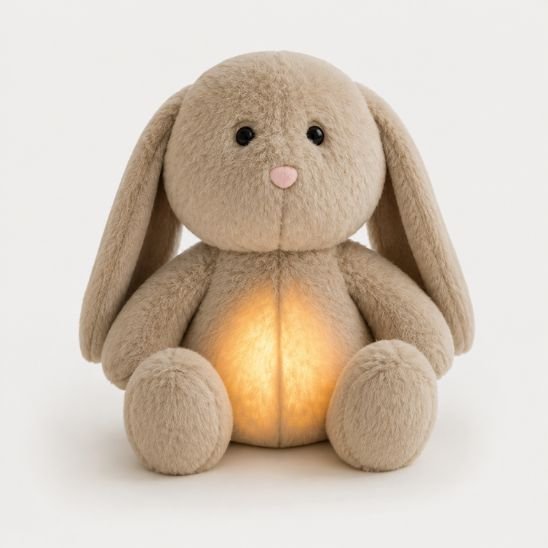 Veilleuse en peluche lapin douce pour la chambre de bébé