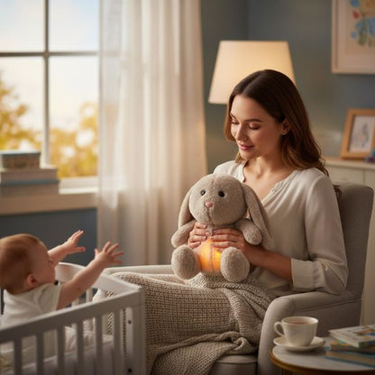 Veilleuse en peluche en forme d’animal doux pour accompagner le rituel du coucher
