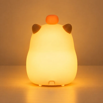 Vue arrière de la veilleuse réveil enfant en silicone doux